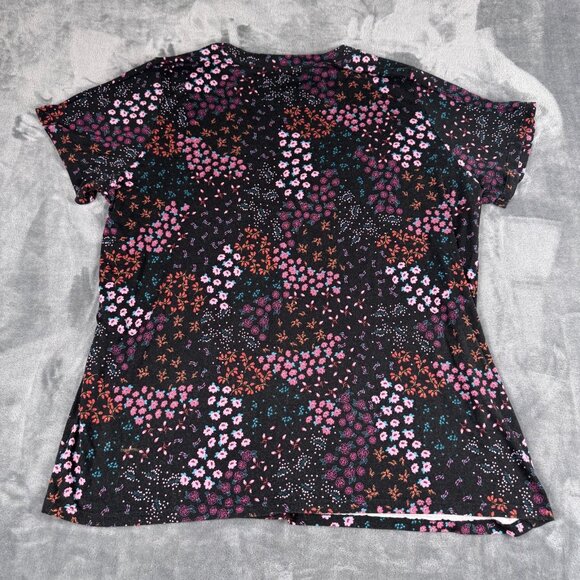 Women's Sz 3x Plus Torrid Super Soft Jersey Pullover Top Dark Floral Print - Picture 6 of 7